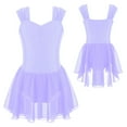 thumbnail image 1 of MSemis Kids Girls Sleeveless Ruched V-Neck Ballet Dance Gymnastic Leotards Dress, 1 of 4