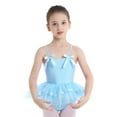 thumbnail image 1 of MSemis Kids Girls Spaghetti Straps Bowtie Ballet Dance Leotard Dress, 1 of 5