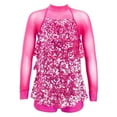 thumbnail image 1 of MSemis Kids Girls Sparkling Sequins Hip-Hop Jazz Ballet Latin Dance Dress Leotard,Size 4-16 Hot Pink 12, 1 of 5