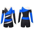 thumbnail image 1 of MSemis Kids Girls Sparkly Sequin Gymnastic Leotard and Shorts Set, 1 of 7