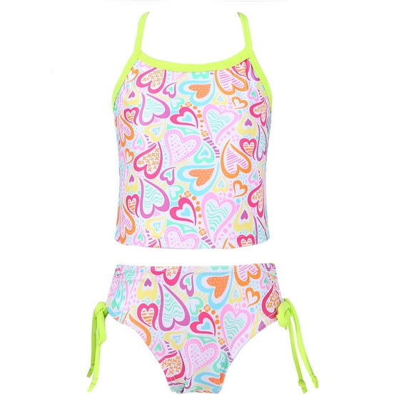 MSemis Kids Girls Swimsuits Sleeveless Criss Cross Back Swimwear