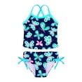 thumbnail image 1 of MSemis Kids Girls Swimsuits Sleeveless Criss Cross Back Swimwear, 1 of 2