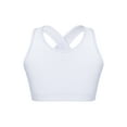 thumbnail image 1 of MSemis Kids Girls Tank Top Gymnastics Dance Workout Crop Top White 14, 1 of 5