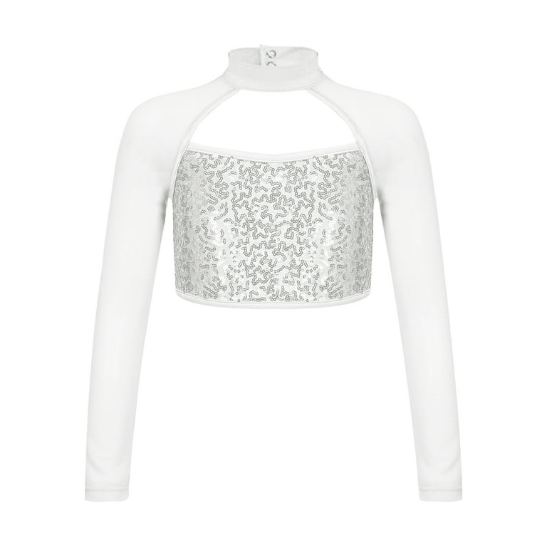 White sequin turtleneck cheap