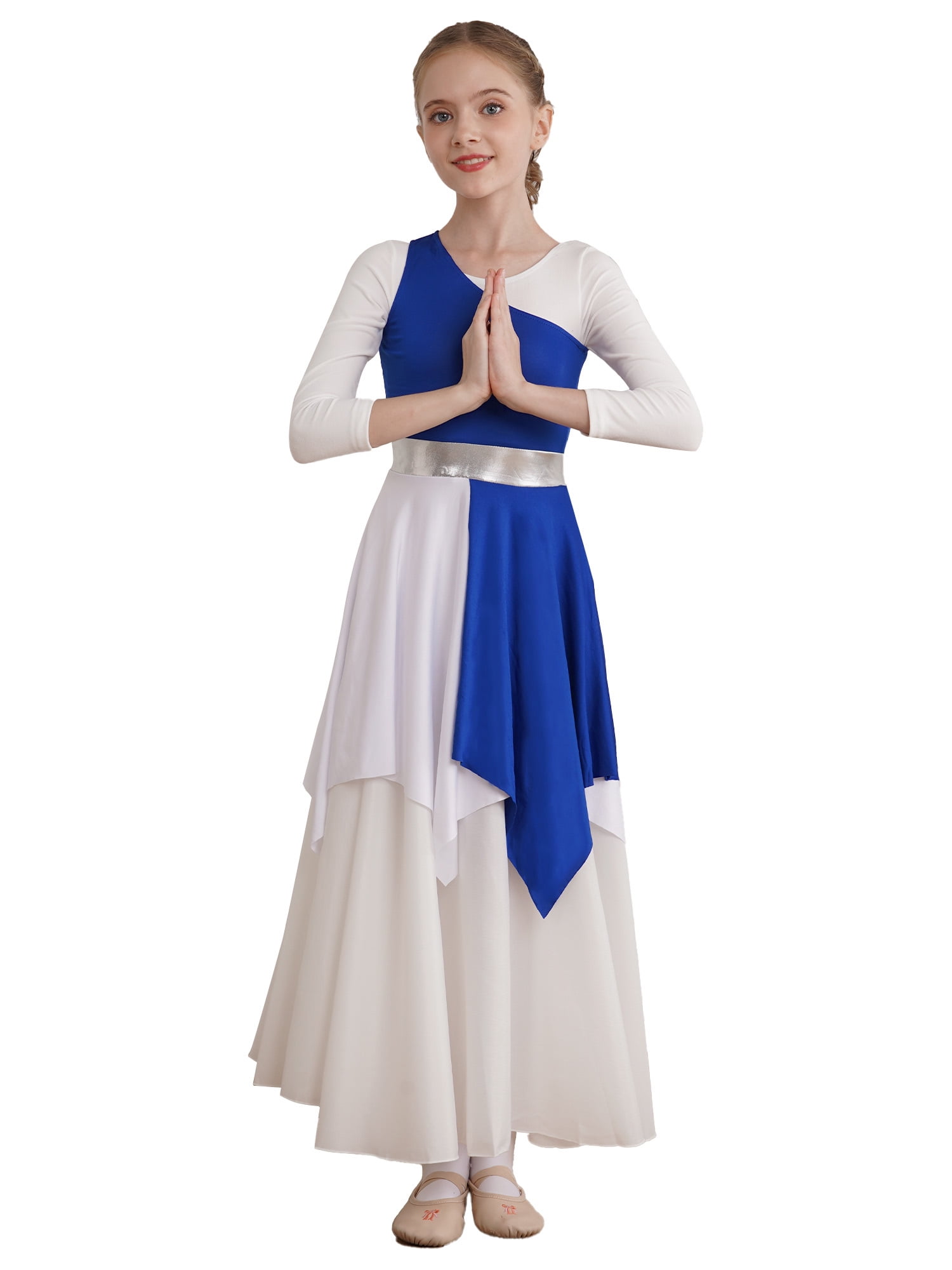 MSemis Kids Girls Worship Praise Dance Overlay Tunic Liturgical Lyrical