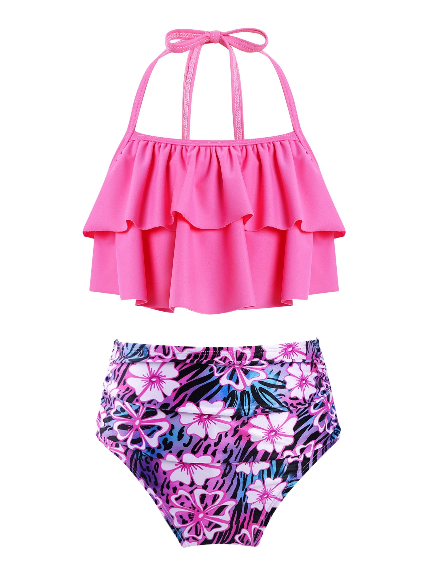 MSemis Kids Little Big Girls Fashion Bikini Set 2 Pieces Swimsuit,Size