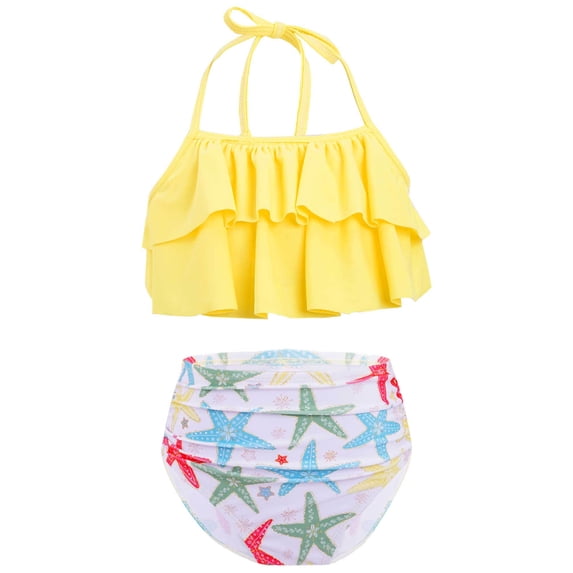 MSemis Kids Little Big Girls Fashion Bikini Set 2 Pieces Swimsuit,Size 6-16 Starfish 14