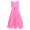 thumbnail image 1 of MSemis Kids Sleeveless Knotted Waist Ruched Flower Dress, 1 of 5