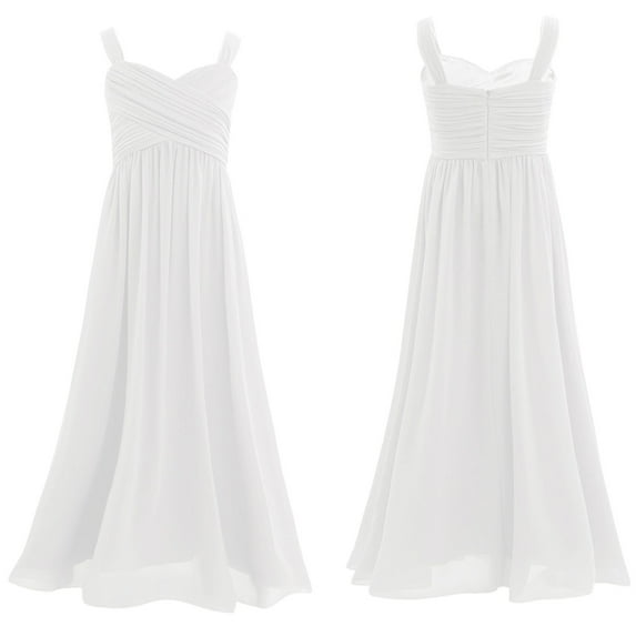 MSemis Kids Sweatheart Chiffon Flower Girls Dress