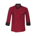 thumbnail image 1 of MSemis Long Sleeves Men Women Chef Coat Jacket Uniform Unisex for Kitchen Restaurant Hotel Burgundy M, 1 of 5