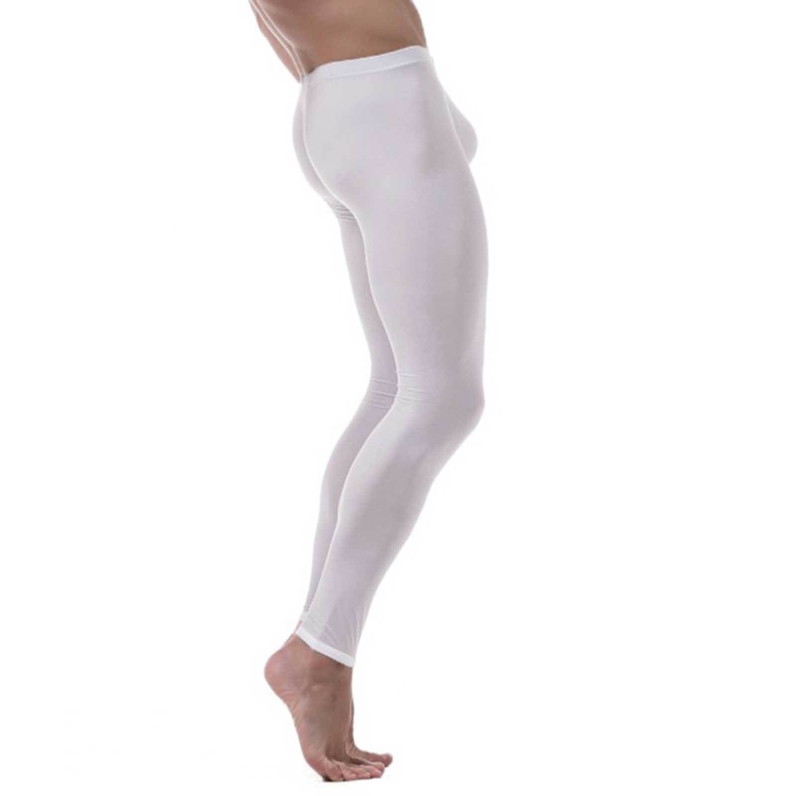MSemis Men's Athletic Sports Thin Leggings Bottoms Running Tights Thermal  Underwear Pants