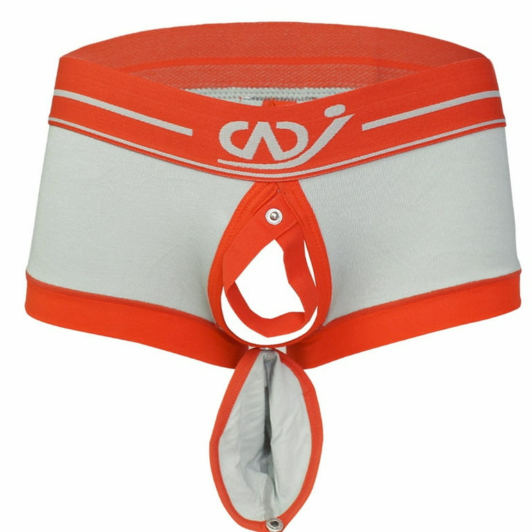 MSemis Men's Boxer Brief Underwear Trunks Buckled Bulge Pouch Jockstrap  Lingerie