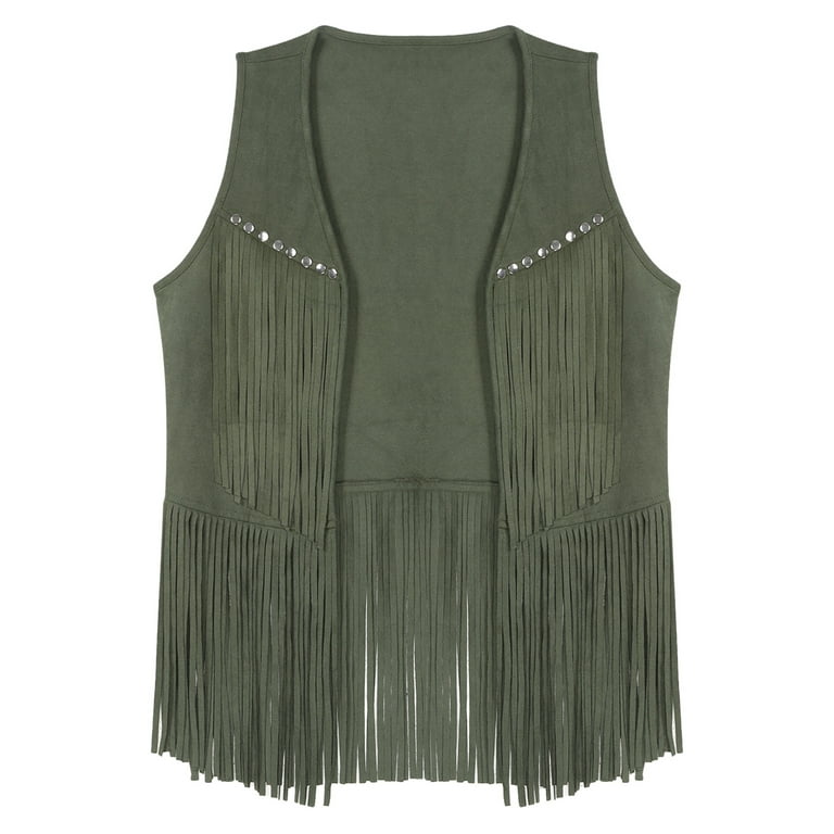 Suede tassel waistcoat deals