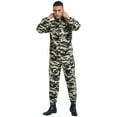 thumbnail image 1 of MSemis Men's Hooded Coverall Overalls Camouflage Work Wear for Workshop Repairman Camouflage XL/175, 1 of 7
