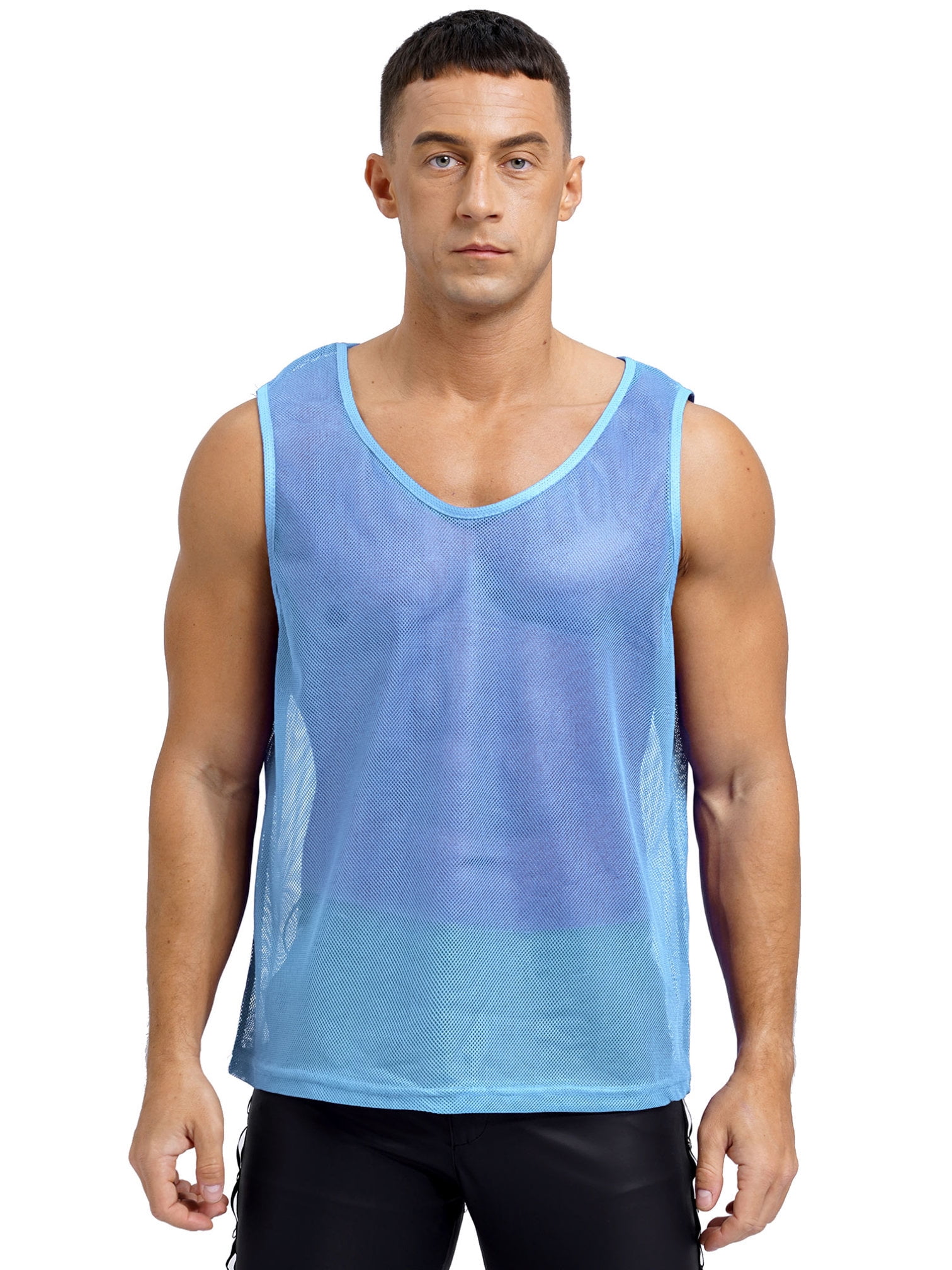 か MUZE HEM MESH TANK TOP MUZE TURQUOISE LABEL - HEM MESH TANK TOP