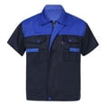 thumbnail image 1 of MSemis Men's Regular Fit Short Sleeve Industrial Work Shirt Performance Utility Uniform Shirt Blue 3XL, 1 of 5