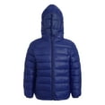 thumbnail image 1 of MSemis Puffer Jacket Winter Hooded Coat Lightweight Outwear for Kids Girls Boys Toddler Dark Navy 11-12, 1 of 7