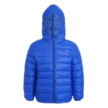 MSemis Puffer Jacket Winter Hooded Coat Lightweight Outwear for Kids Girls Boys Toddler Royal Blue 9-10
