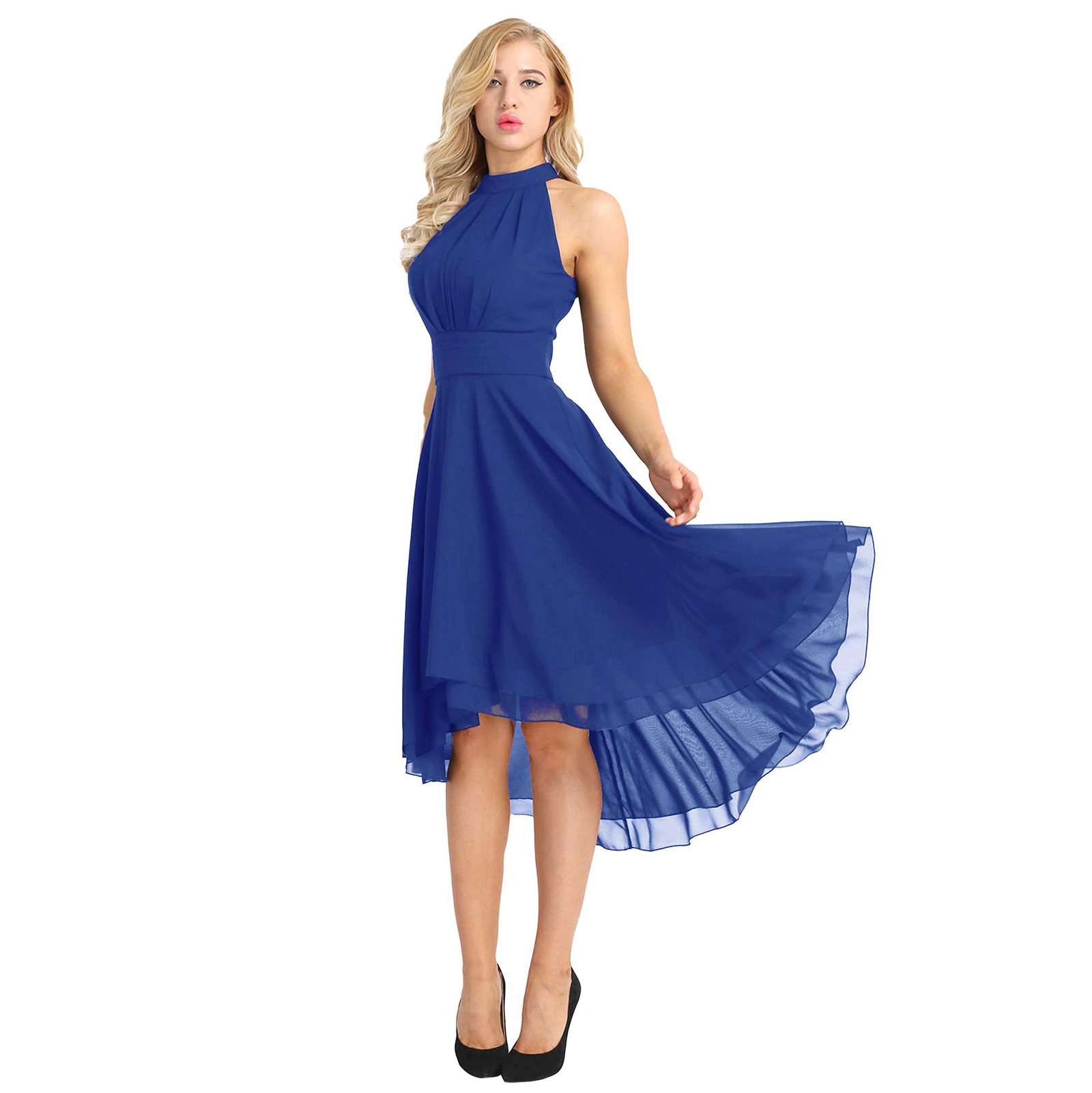 plus size formal christmas dresses Glitter High-Low Front Slit Maxi Dress Soft short sleeves and Princess Sky Blue Quinceanera Size:US 6 | EU 39 chapel train wedding gown