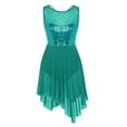 thumbnail image 1 of MSemis Women Leotard Dress Criss Cross Asymmetric Lyrical Ballet Dance, 1 of 6
