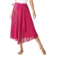 thumbnail image 1 of MSemis Women Long Chiffon Ballet Skirts Ladies Flowy Lyrical Dance Wrap Skirts Hot Pink One Size, 1 of 5