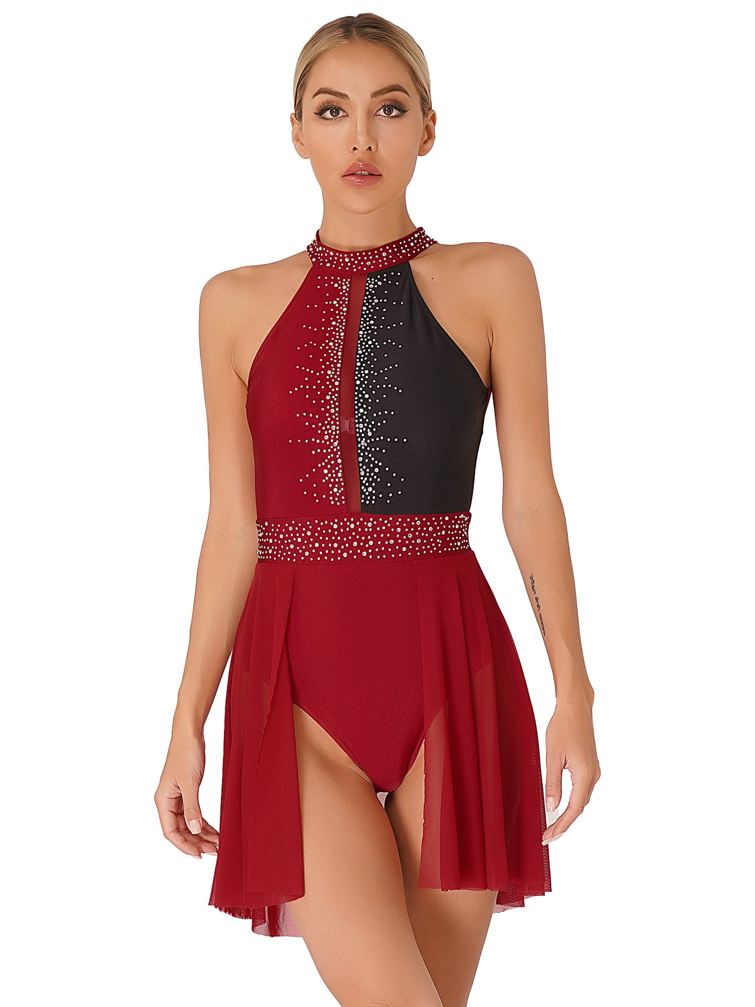 MSemis Women Lyrical Dance Costume Halter Neck Ballet Leotard Modern Contemporary Dress Coffee S - Walmart.com MSemis Women Lyrical Dance Costume Halter Neck Ballet Leotard Modern Contemporary Dress Coffee S - Walmart.com