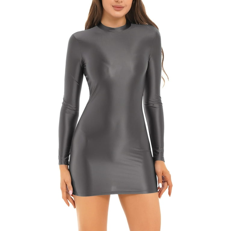 Leather micro dress cheap