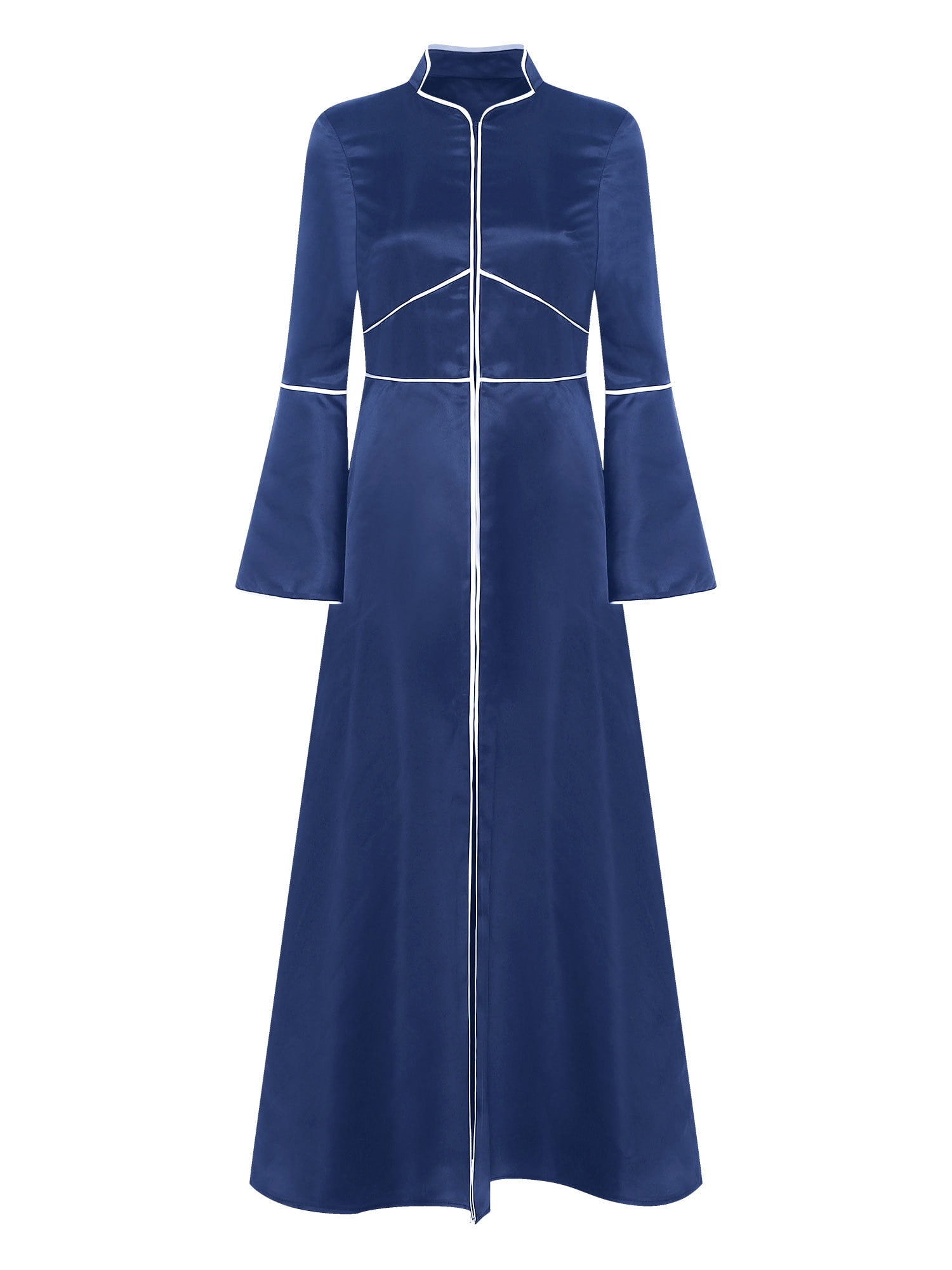 MSemis Women's Church Robe Stand Collar Clergy Dresses Long Sleeve ...