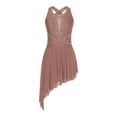 thumbnail image 1 of MSemis Women's Girls Lyrical Modern Dance Contemporary Dance Dress Ballet Leotard Dusty Pink XXL, 1 of 6