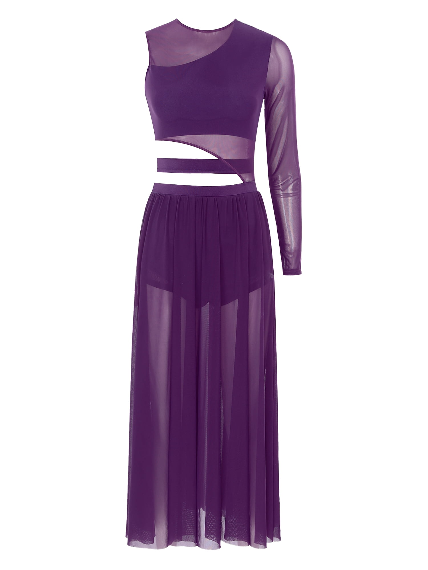 Amazon.com: Women Lyrical Dance Costume High Low Dance Dress