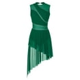 thumbnail image 1 of MSemis Women's Lyrical Dance Dress High Low Modern Contemporary Gymnastic Leotard Green XXL, 1 of 6