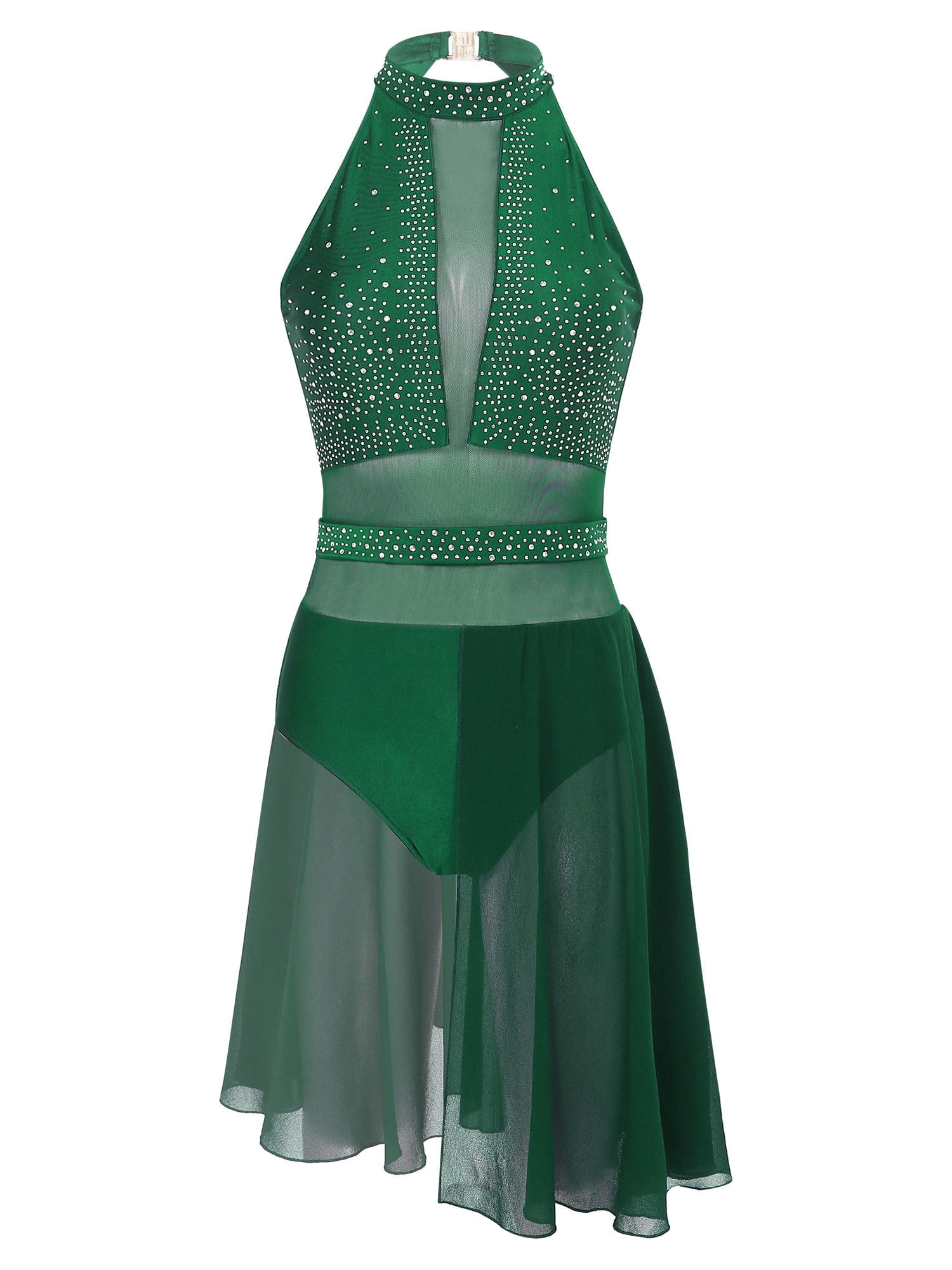 MSemis Women's Lyrical Modern Dance Costume Figure Ice Skating Dance