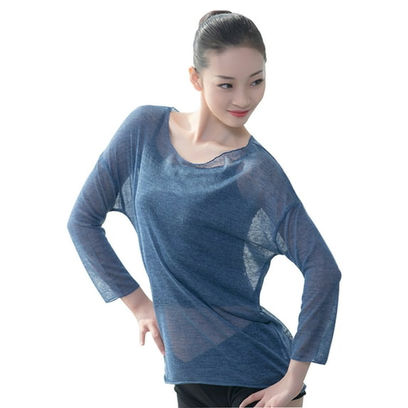 MSemis Women's Mesh See Through Shirts Blouse Casual Loungewear