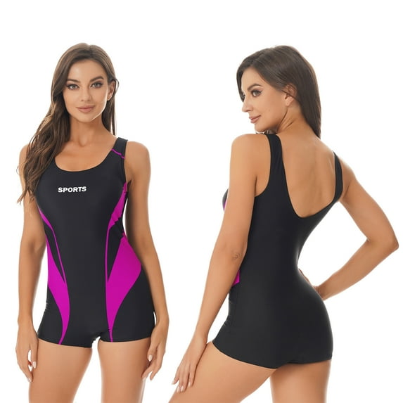 MSemis Women's One Piece Swimsuits Athletic Racerback Bathing Suit