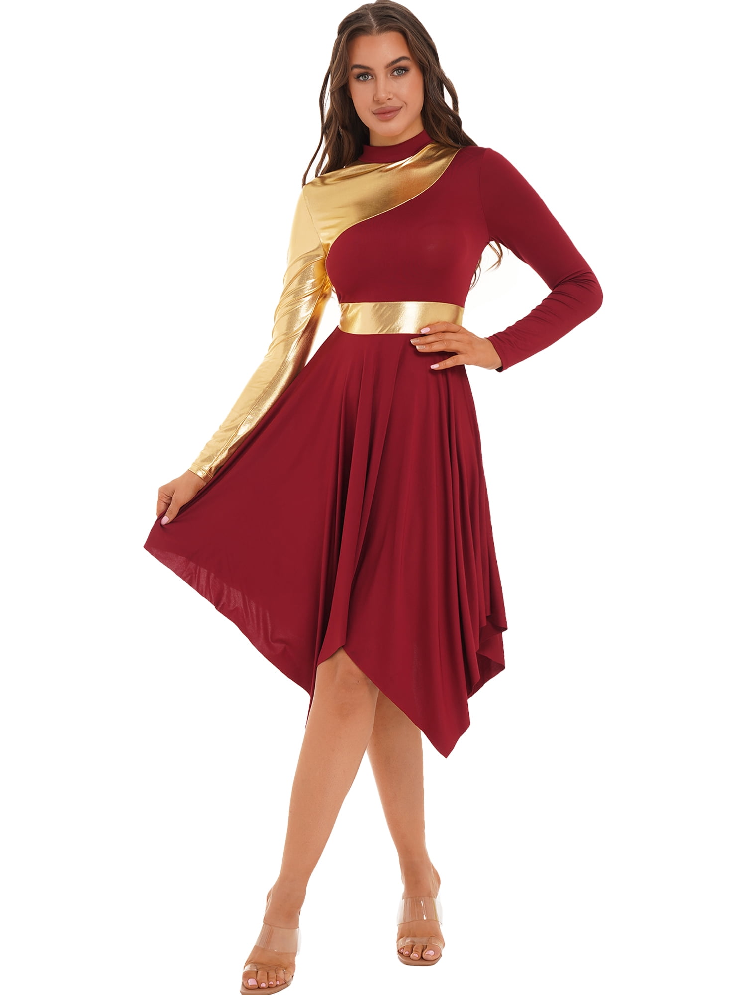 MSemis Women's Praise Dance Dress Worship Lyrical Dance Costume