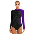 thumbnail image 1 of MSemis Women's Rhinestone Gymnastics Leotard Dance Wear Purple M, 1 of 6