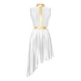 thumbnail image 1 of MSemis Womens Satin Praise Dance Dress Overlays Tunics Asymmetrical Skirt Liturgical Lyrical Worship Costume White XL, 1 of 5