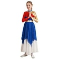 thumbnail image 1 of MSemis Worship Praise Dance Dress for Girls Lyrical Liturgical Dancewear(White Dress Not Included) Royal Blue 6, 1 of 7