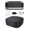 thumbnail image 1 of MSpa Square Inflatable Spa 6 Person Outdoor Hot Tub, Energy Efficient Cover, 1 of 11