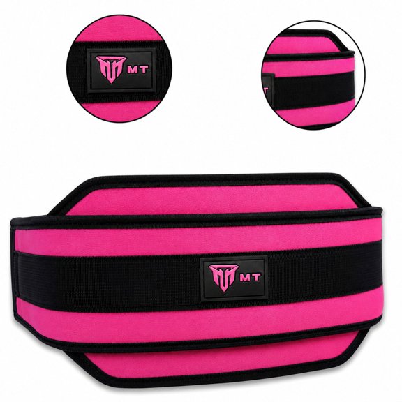 MT Weight Training Dip Belt with Heavy Duty Steel Chain - Pink