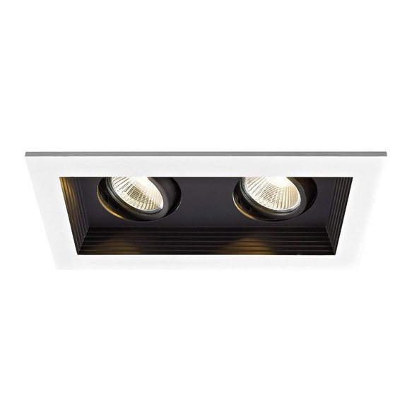 MT-3LD211R-F940-BK-WAC Lighting-Mini Multiples-22W 25 degree 90CRI 2 LED Airtight Housing with Trim in Functional Style-4.75 Inches Wide by 6 Inches