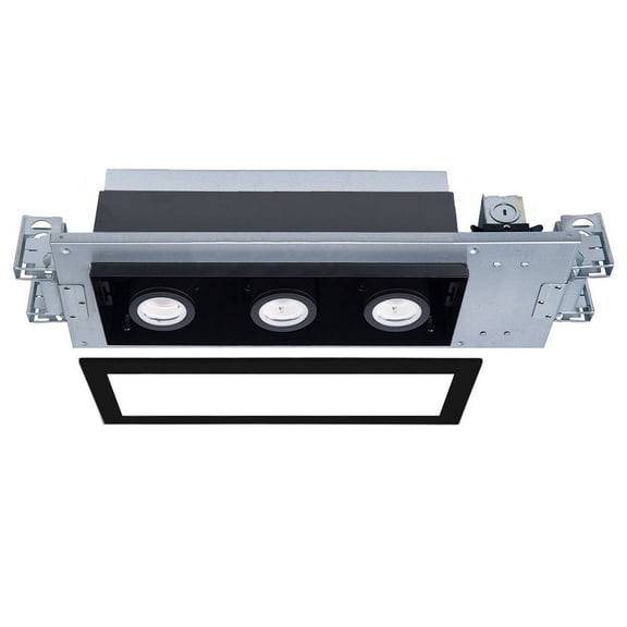 MT-4310T-940-BKBK-WAC Lighting-Silo Multiples - 23.19 Inch 30W 4000K 3 LED New Construction IC-Rated Airtight Housing with Light Engine-Black Finish
