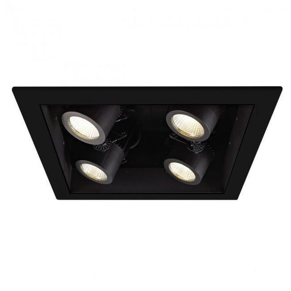 MT-4LD226N-F927-BK-WAC Lighting-Precision Multiples-64W 90 CRI 4 LED Flood New Construction Housing-12.19 Inches Wide by 12.19 Inches High