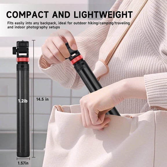 (MT-79) Light Stand Tripod 81", 7-Section 0.8lbs, Foldable - Camera Phone Mount for DSLR, GoPro, iPhone, LED Video Light, Ring Light, TikTok YouTube Creator
