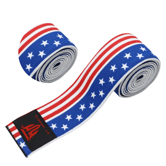MT American Flag Knee Wraps for Squats and Weightlifting | Excellent Knee Joints Support Wraps