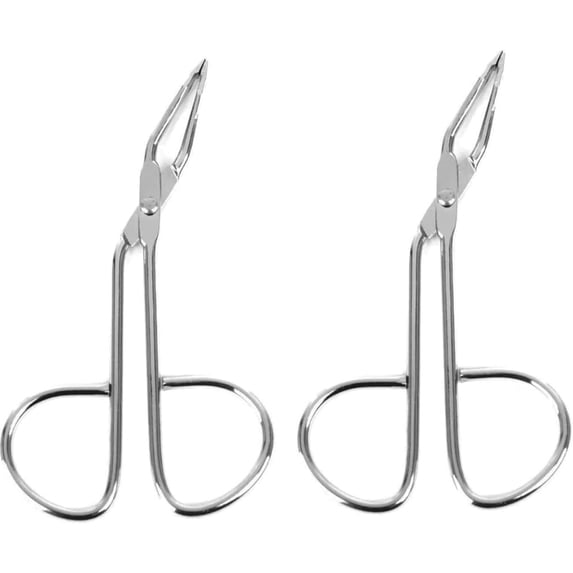 MT Curved Eyebrow Tweezer Stainless Steel Scissors, 3.25"