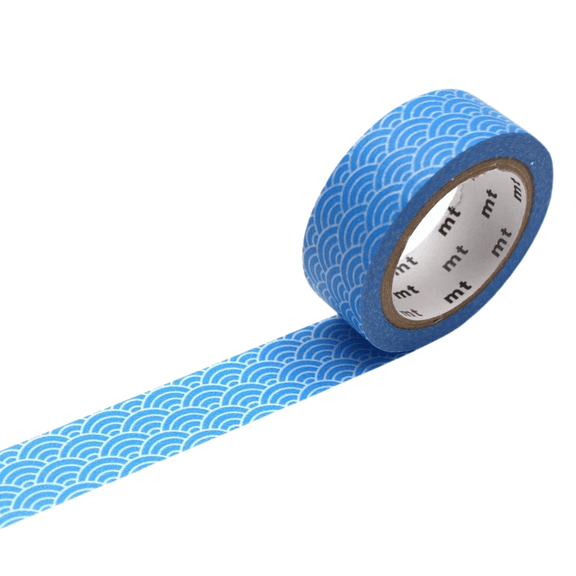 MT Deco Washi Paper Masking Tape [Produced in Japan]: 3/5 in. x 23 ft. (Seigaihamon Tsuyukusa)