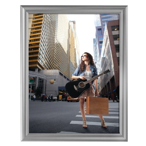 MT Displays 22" x 28" Aluminum Wall Mounted Frames, Silver, Set of 2