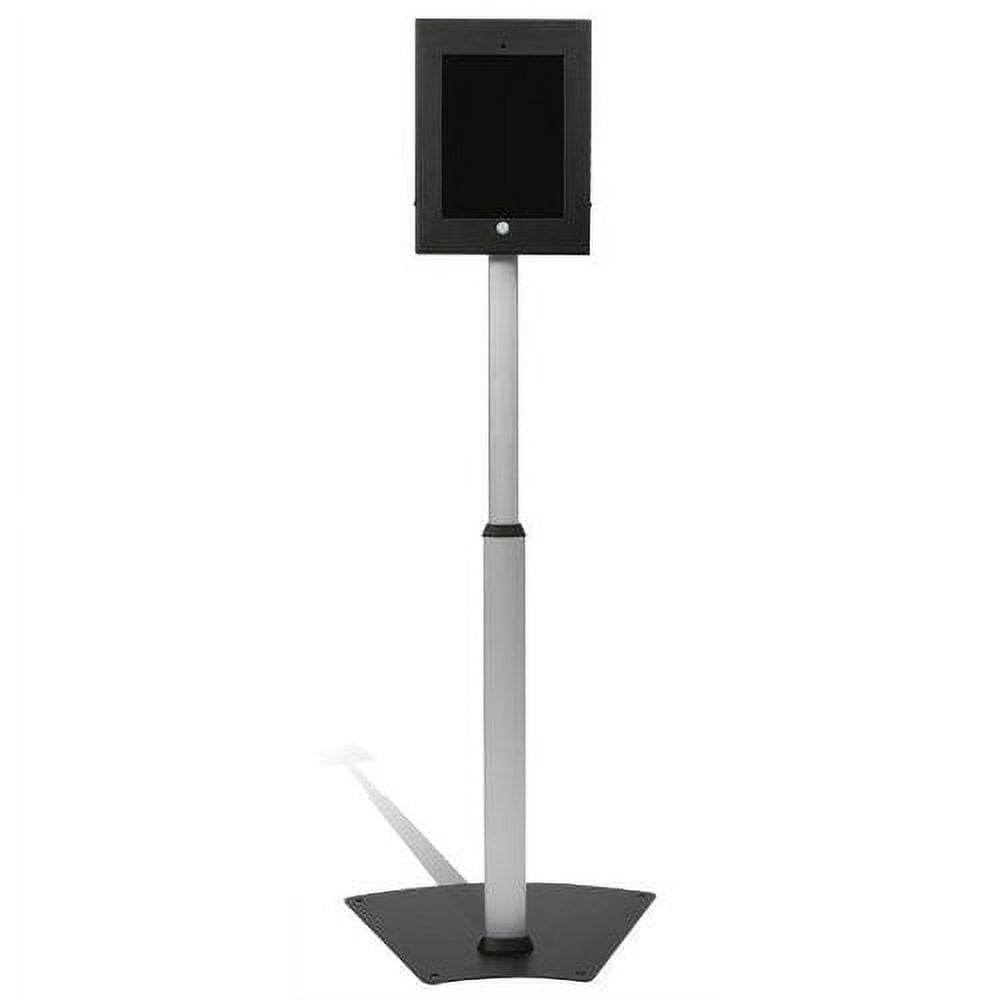 Black and White Adjustable Lockable iPad Floor Stand