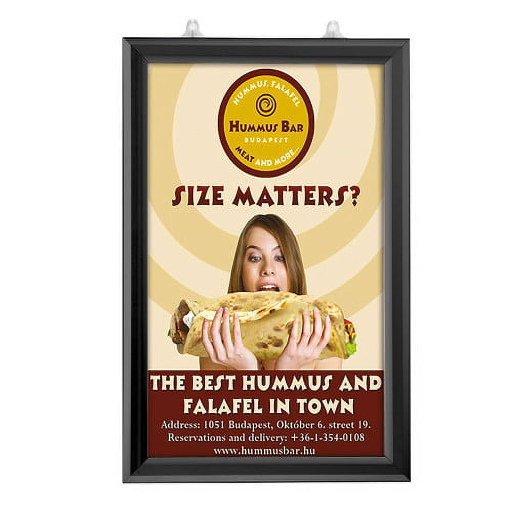 Black Aluminum Vertical Slide-In Picture Frame 11" x 17"